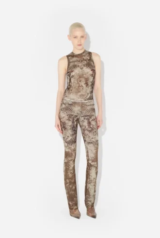 De beige Madaillon-broek