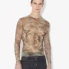 De beige Madaillon-top De beige Madaillon-top