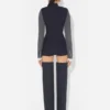 De Bi-Material Bodysuit De Bi-Material Bodysuit