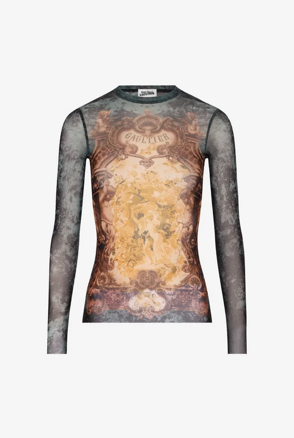 De blauwe Madaillon-top De blauwe Madaillon-top