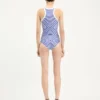 De blauwe Target-tops