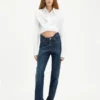 De Curved Denim Jeans
