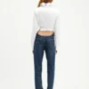 De Curved Denim Jeans