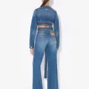 De denim-Jeans met riemen De denim-Jeans met riemen
