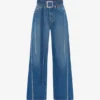 De denim-Jeans met riemen De denim-Jeans met riemen