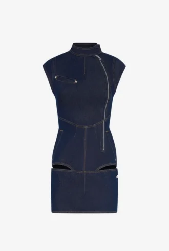 De denimjurk met rits