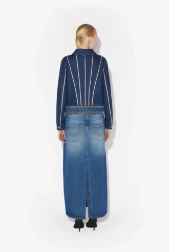 De denimmantel die op twee manieren gedragen kan worden De denimmantel die op twee manieren gedragen kan worden