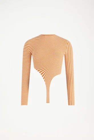 De gestreepte Bodysuit