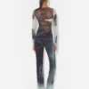 De grijze Blurry Roses-top