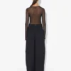 De Jean Paul Gaultier-top met flockprint