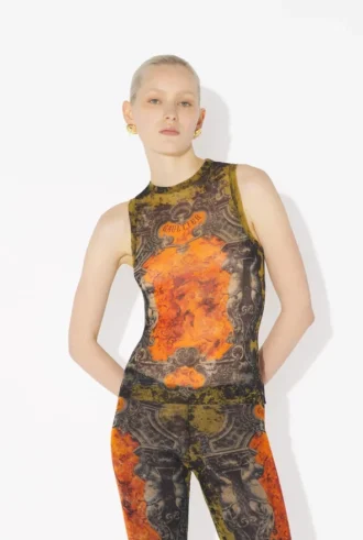 De kaki Madaillon-tanktop