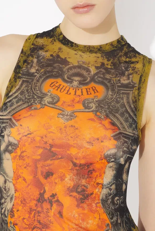 De kaki Madaillon-tanktop De kaki Madaillon-tanktop