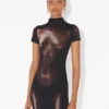 De korte bronzen Body Dust-jurk De korte bronzen Body Dust-jurk