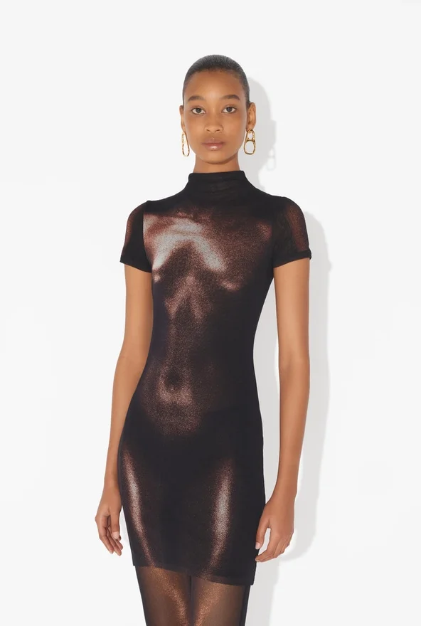 De korte bronzen Body Dust-jurk De korte bronzen Body Dust-jurk