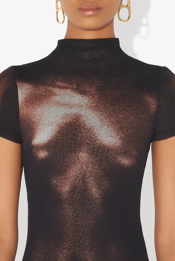 De korte bronzen Body Dust-jurk De korte bronzen Body Dust-jurk