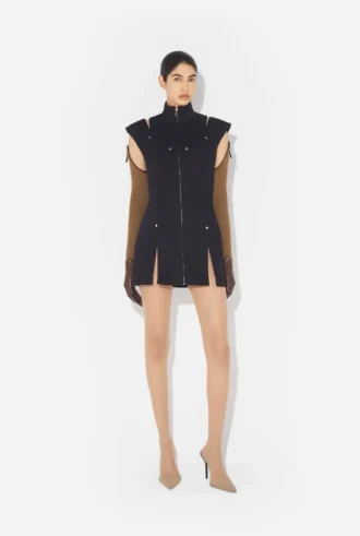 De korte denimjurk met split De korte denimjurk met split