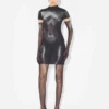 De korte zilveren Body Dust-jurk De korte zilveren Body Dust-jurk