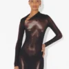 De lange bronzen Body Dust-jurk