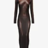 De lange bronzen Body Dust-jurk