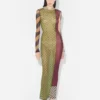 De lange patchworkjurk De lange patchworkjurk