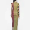 De lange patchworkjurk De lange patchworkjurk