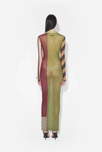 De lange patchworkjurk