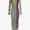 De lange patchworkjurk De lange patchworkjurk