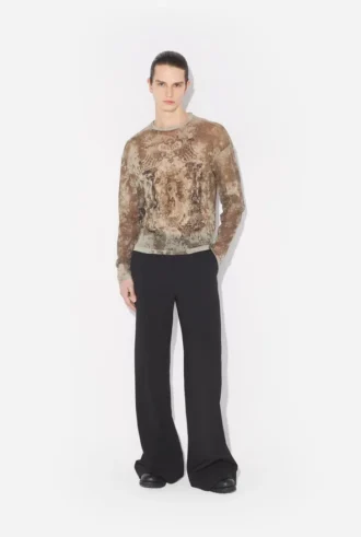 De oversized beige Madaillon-top