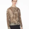 De oversized beige Madaillon-top De oversized beige Madaillon-top