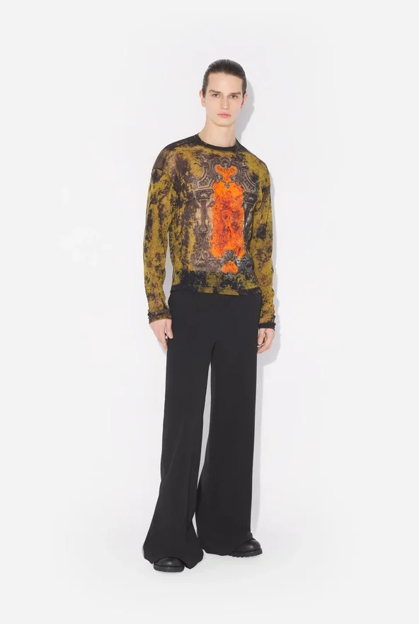 De oversized kaki Madaillon-top De oversized kaki Madaillon-top