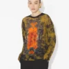 De oversized kaki Madaillon-top De oversized kaki Madaillon-top
