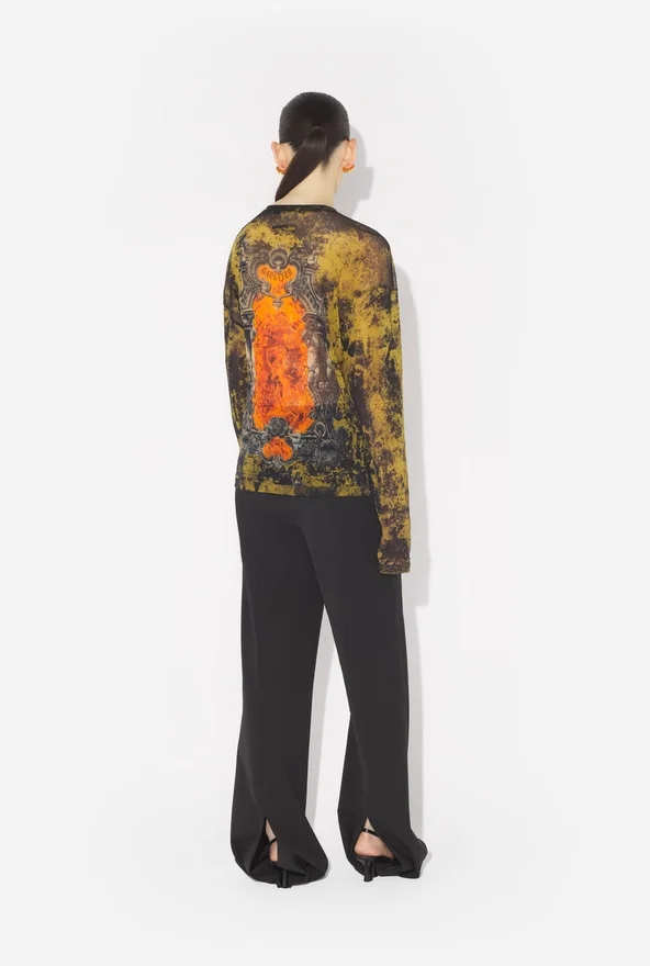 De oversized kaki Madaillon-top De oversized kaki Madaillon-top