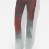 De rode Blurry Roses-broek