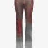 De rode Blurry Roses-broek