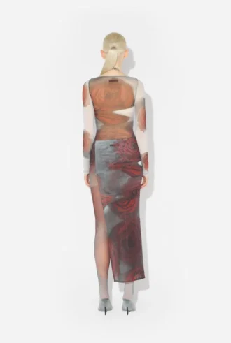 De rode ‘Blurry Roses’-broekrok