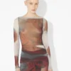 De rode Blurry Roses-top De rode Blurry Roses-top