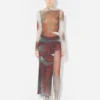 De rode Blurry Roses-top De rode Blurry Roses-top