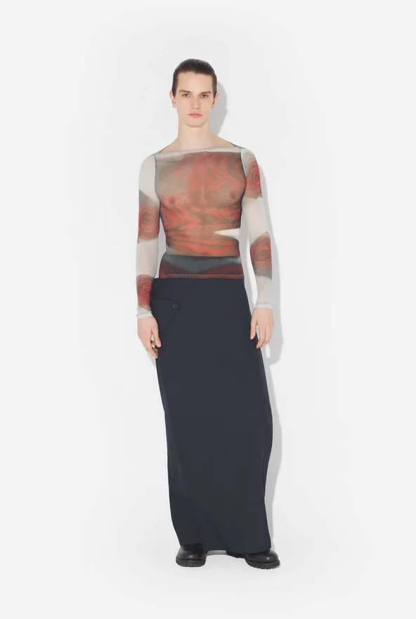 De rode Blurry Roses-top De rode Blurry Roses-top