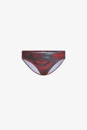 De rode slip met wazige rozen