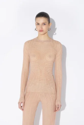 De roze Spiral-top