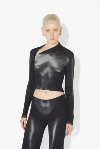De Silver Body Dust Crop Top