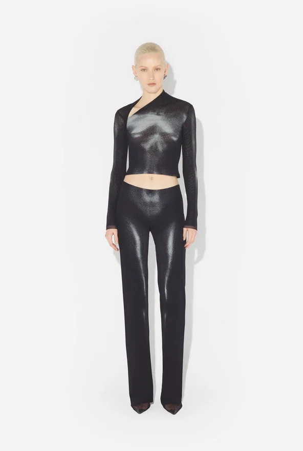 De Silver Body Dust Crop Top De Silver Body Dust Crop Top