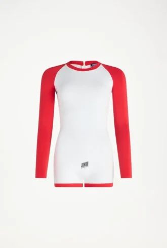 De tweekleurige Junior Gaultier-Playsuit De tweekleurige Junior Gaultier-Playsuit