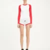 De tweekleurige Junior Gaultier-Playsuit