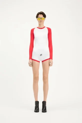 De tweekleurige Junior Gaultier-Playsuit De tweekleurige Junior Gaultier-Playsuit