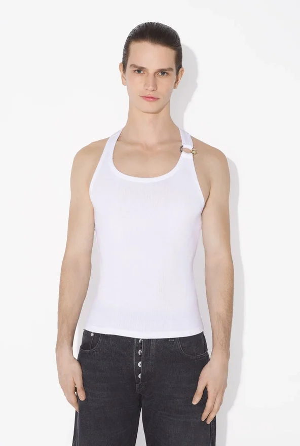 De witte Piercing-tanktop De witte Piercing-tanktop