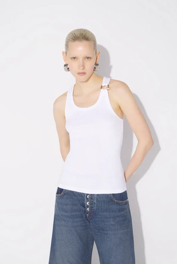 De witte Piercing-tanktop De witte Piercing-tanktop