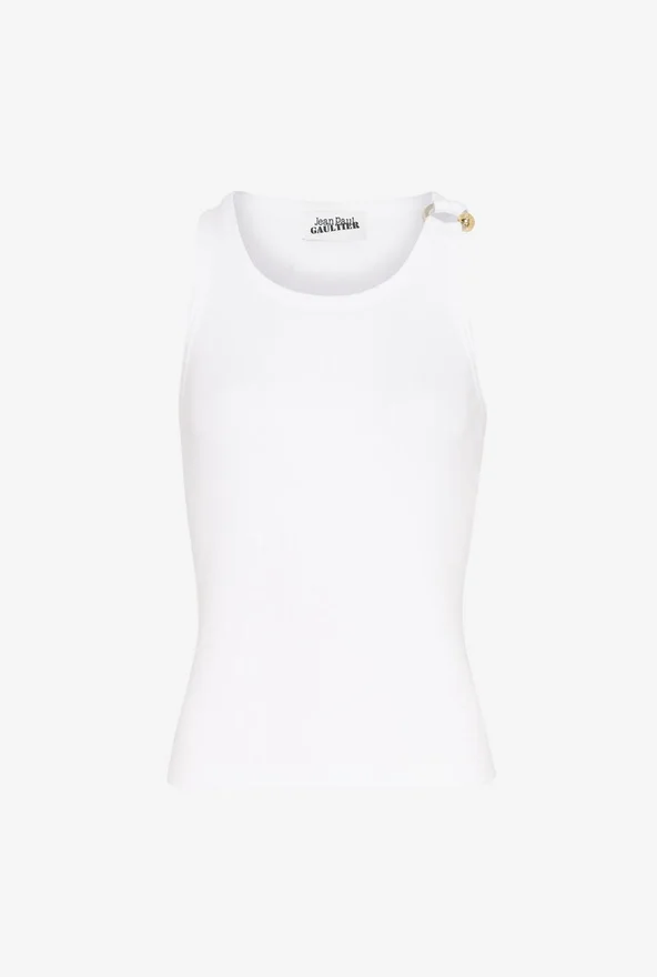 De witte Piercing-tanktop De witte Piercing-tanktop