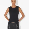 De zwarte jarretelle-tanktop De zwarte jarretelle-tanktop