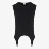 De zwarte jarretelle-tanktop De zwarte jarretelle-tanktop